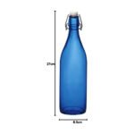 Vintage Style Glass Bottles 1 Litre Swing Top Bottles – Royal Blue - Image 2