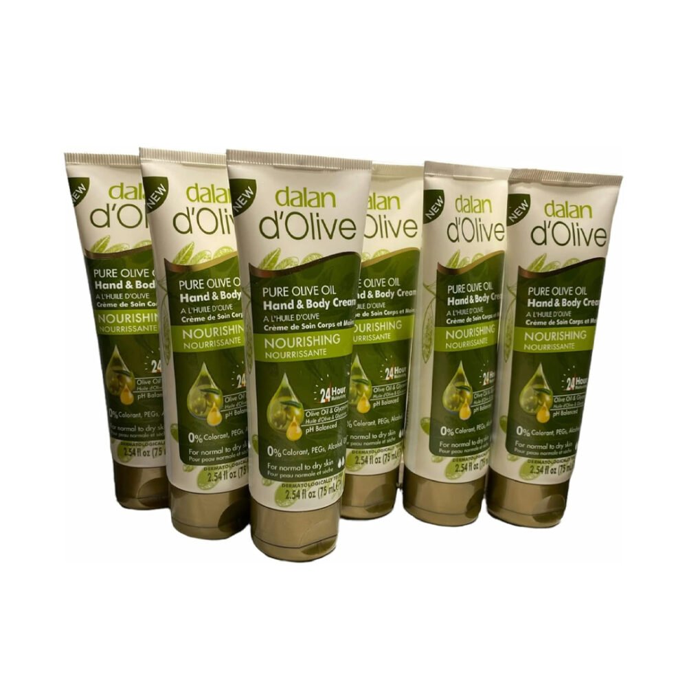 Olive Oil Moisturising Hand & Body Cream 75ml – Set of 6 Tubes