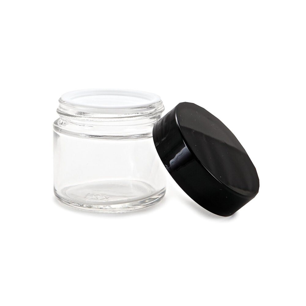 6pcs 100ml Clear Glass Mini Jars with Black Lids – Mini Milk Bottles