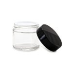 6pcs 100ml Clear Glass Mini Jars with Black Lids – Mini Milk Bottles