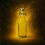 Vintage Style Glass Bottles 1 Litre Swing Top Bottles – Yellow - Image 2