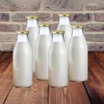 Retro Glass Milk Bottles with Gold Lids 300ml - Image 4