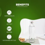 Glass Water Bottle 500ml with Leak-Proof Stainless Steel Lid - Image 2