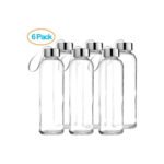 Glass Water Bottles 500ml with Leak Proof Lids – 6 Pack - Image 3