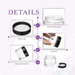 6pcs 100ml Clear Glass Mini Jars with Black Lids – Mini Milk Bottles - Image 5
