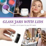 6pcs 100ml Clear Glass Mini Jars with Black Lids – Mini Milk Bottles - Image 4