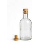 750ml Decanter Glass Bottle with Cork Stopper & Wooden Lid - Image 6